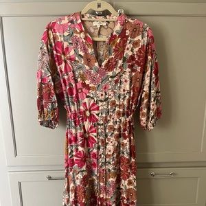 Entro retro vintage print dress. Size S.